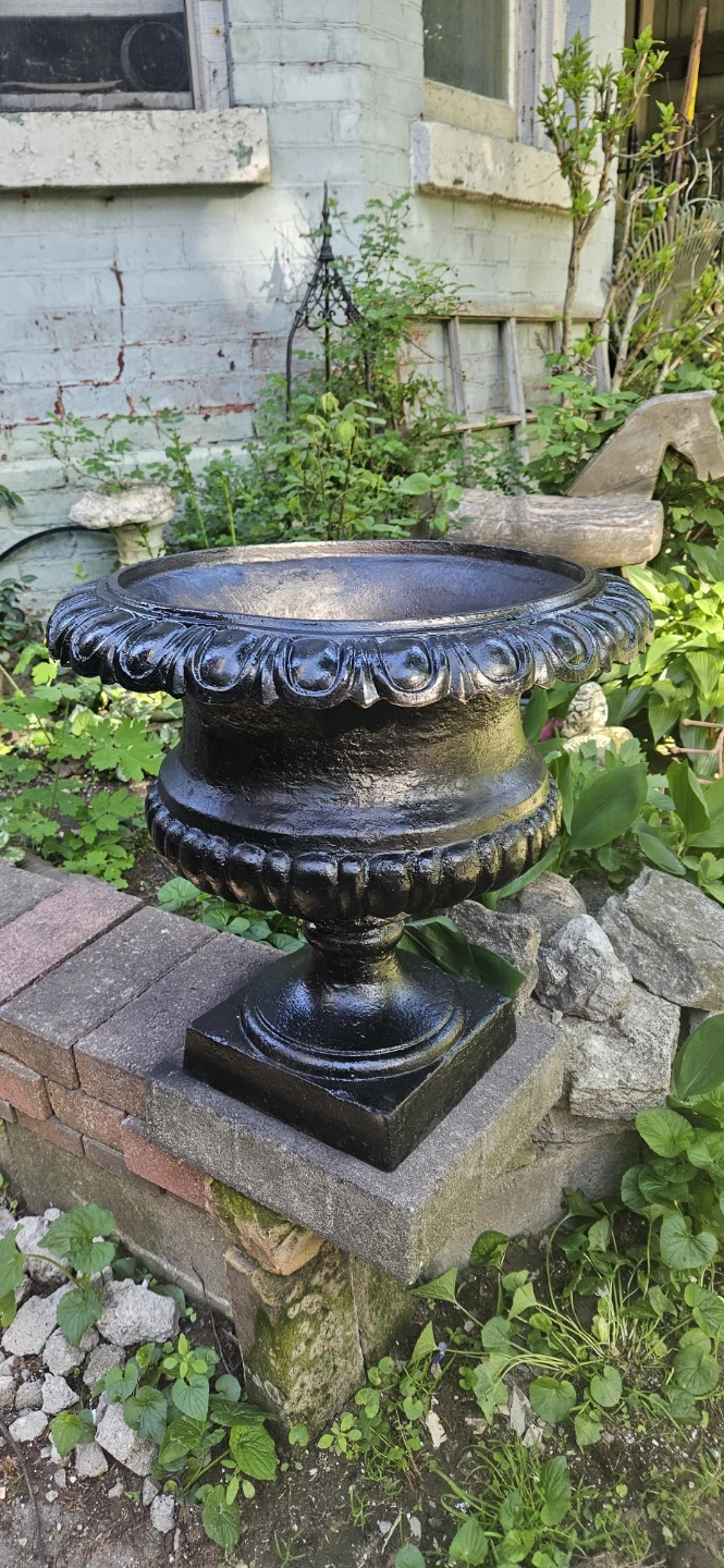 Black Cast Iron planter