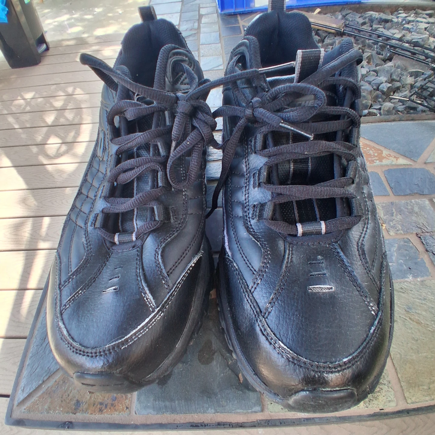 Skechers Sport Men's Black Leather Walking Shoes - photo 4