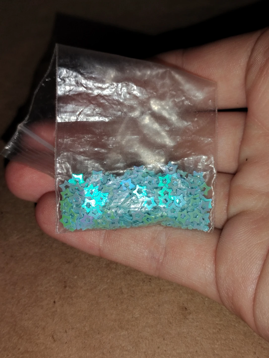 Blue star sequins