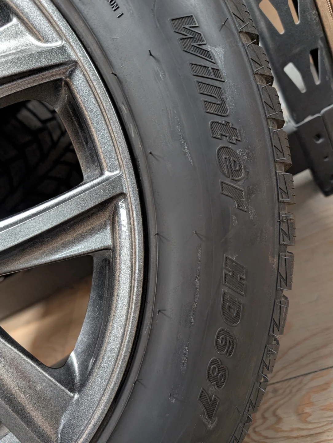 4 Fast 18"x8" Rims - 5x114.3 with Winter Tires 235/60 R18 - photo 2