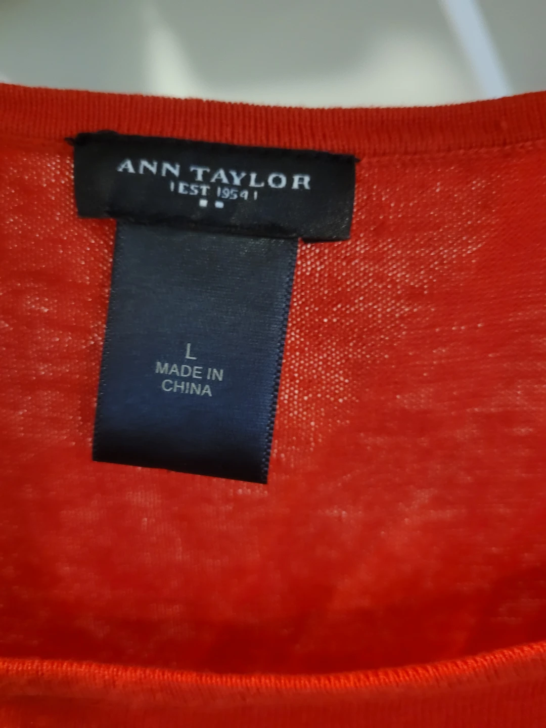 Ann Taylor Orange Cap Sleeve Sweater Top Size L - photo 2