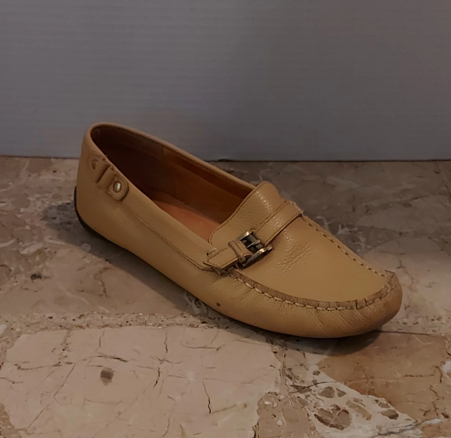 Women's Tan Leather Loafers size 37 - photo 2