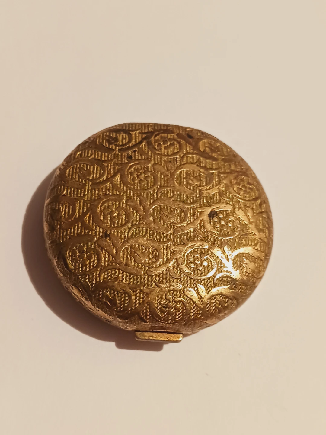 Gorgeous Vintage Gold Tone Compact Mirror