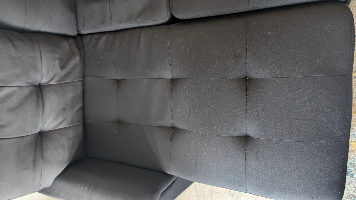 Black Sofa with Storage - photo 5