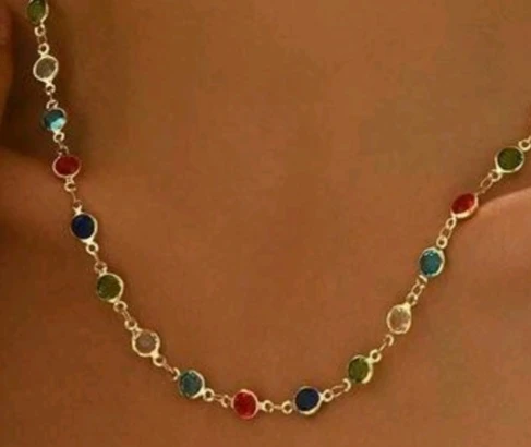 Gold-tone Multi-Color Beaded Necklace & Bracelet Set - photo 2