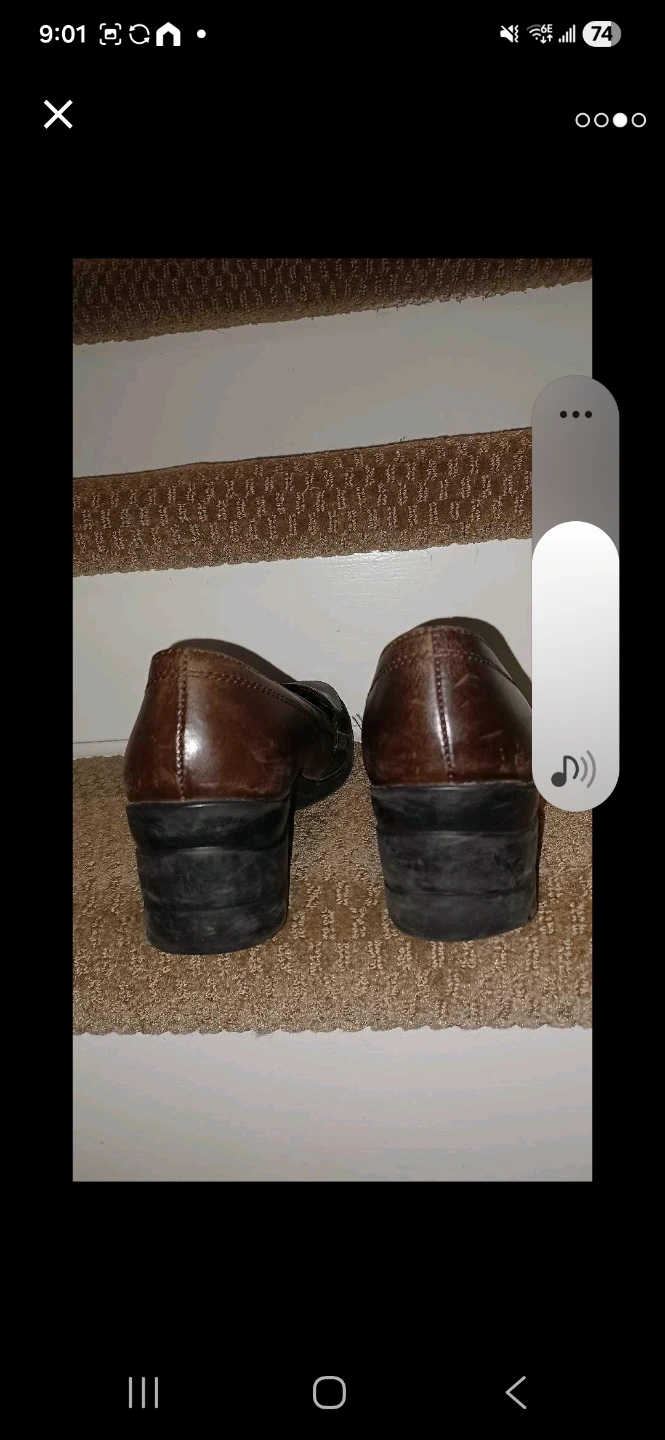 Brown Leather Mary Jane Wedge Heels - photo 2
