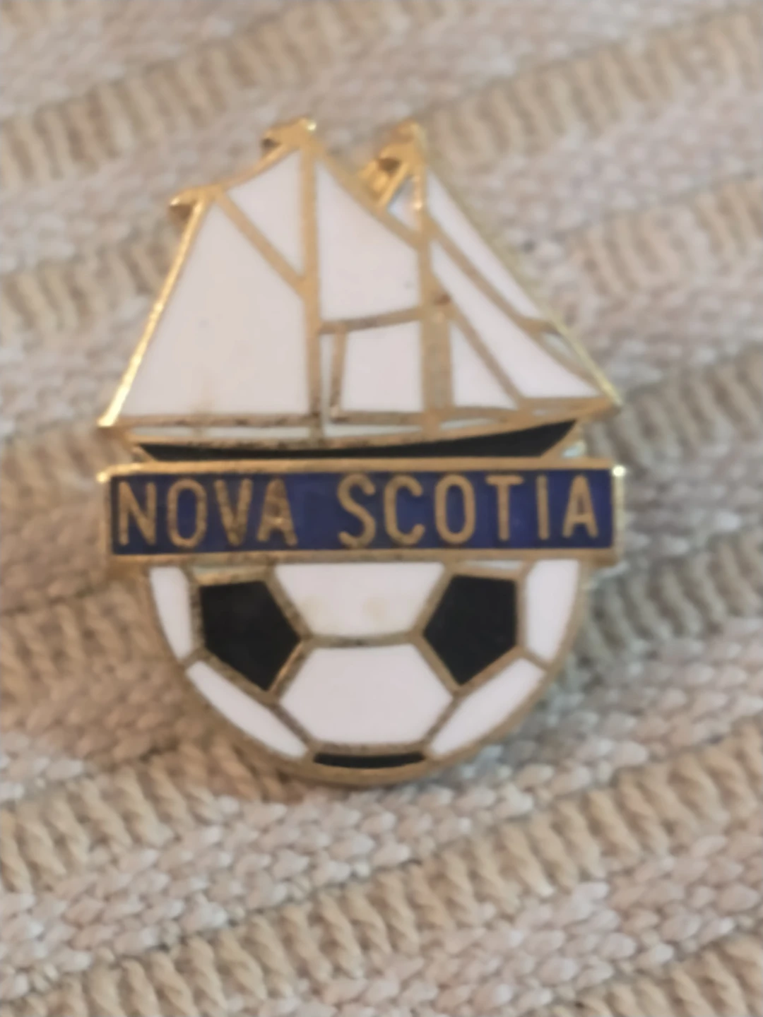 Beautiful Nova Scotia Soccer lapel pin