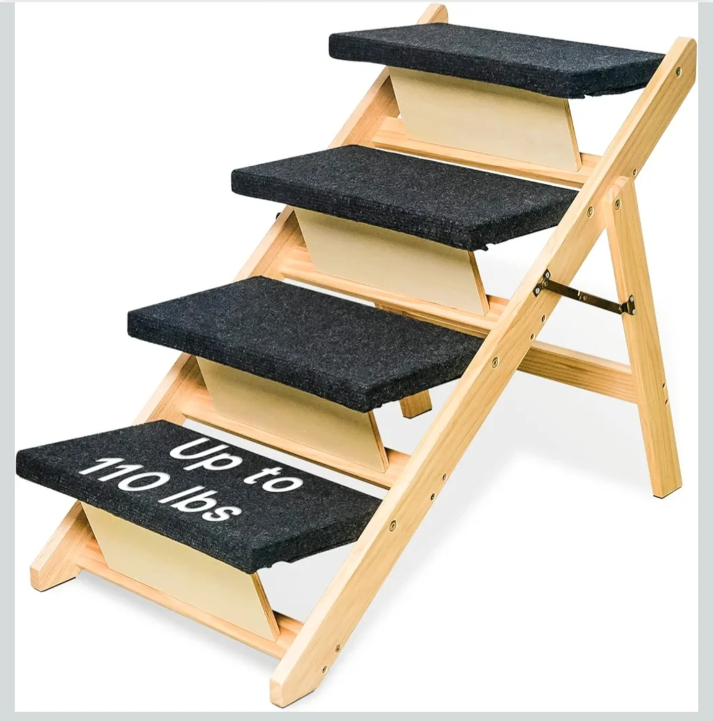 Wooden Pet Stairs with Carpeted Steps - photo 3
