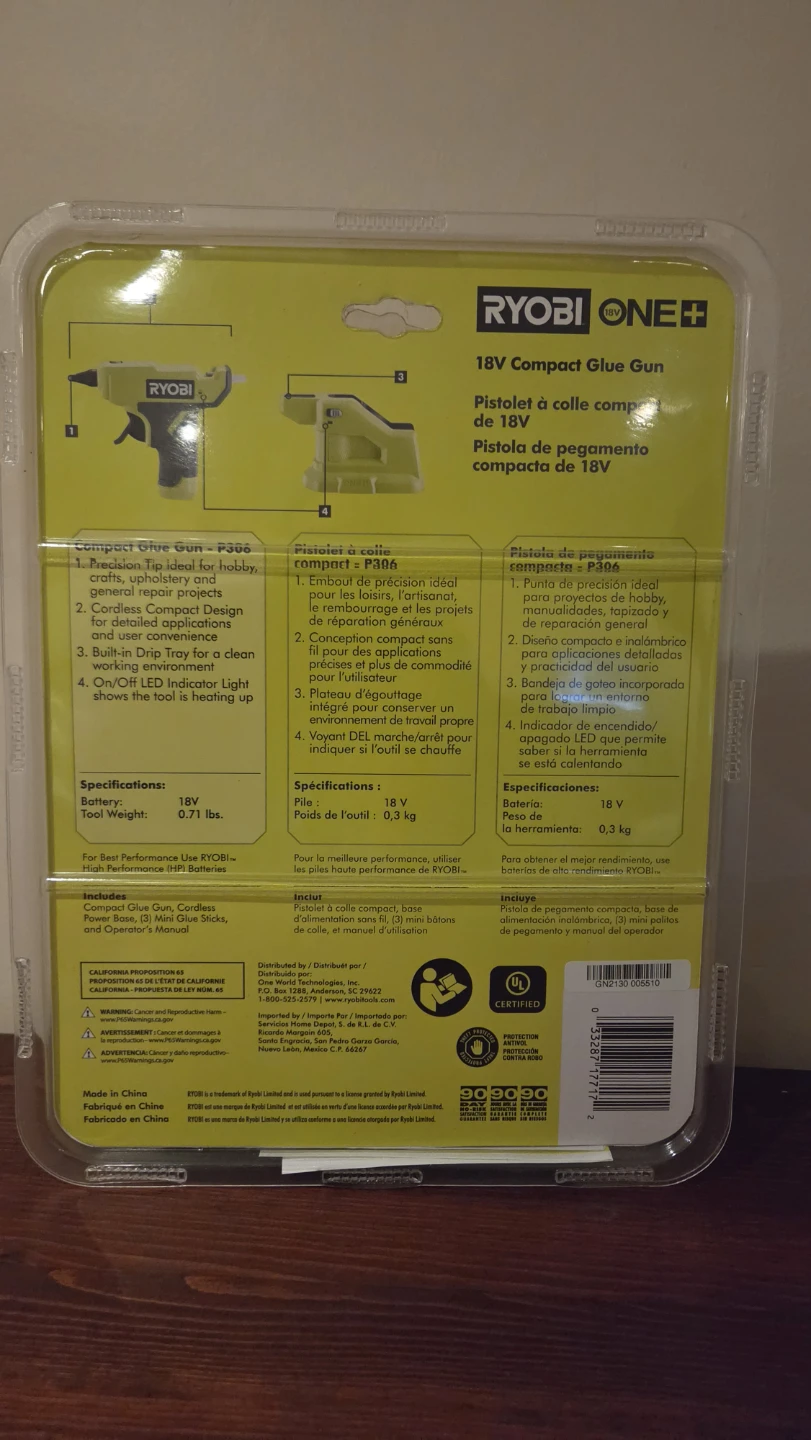 BRAND NEW Ryobi ONE+ 18V Compact Glue Gun - photo 2