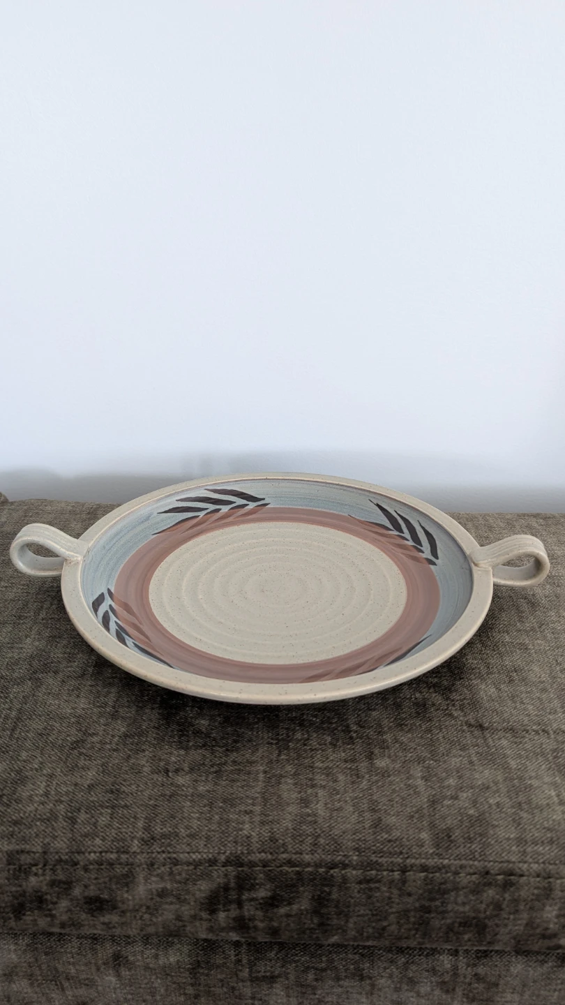 Earth Art Pottery Platter with Handles