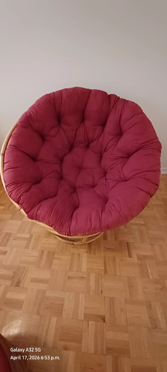 Papasan chair & footrest - photo 3
