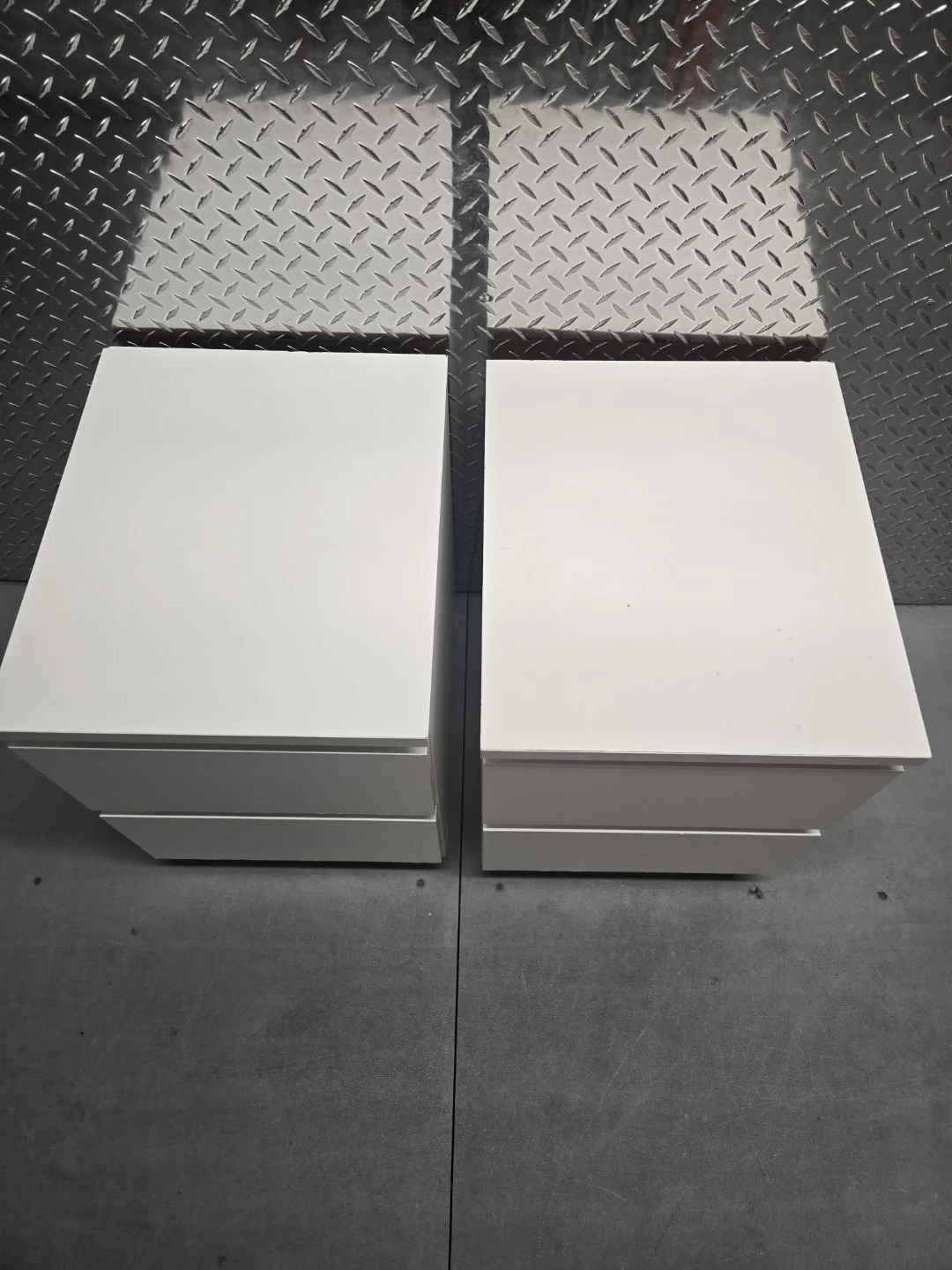 Pair of IKEA MALM 2-Drawer White Nightstands- $30 for both - photo 3