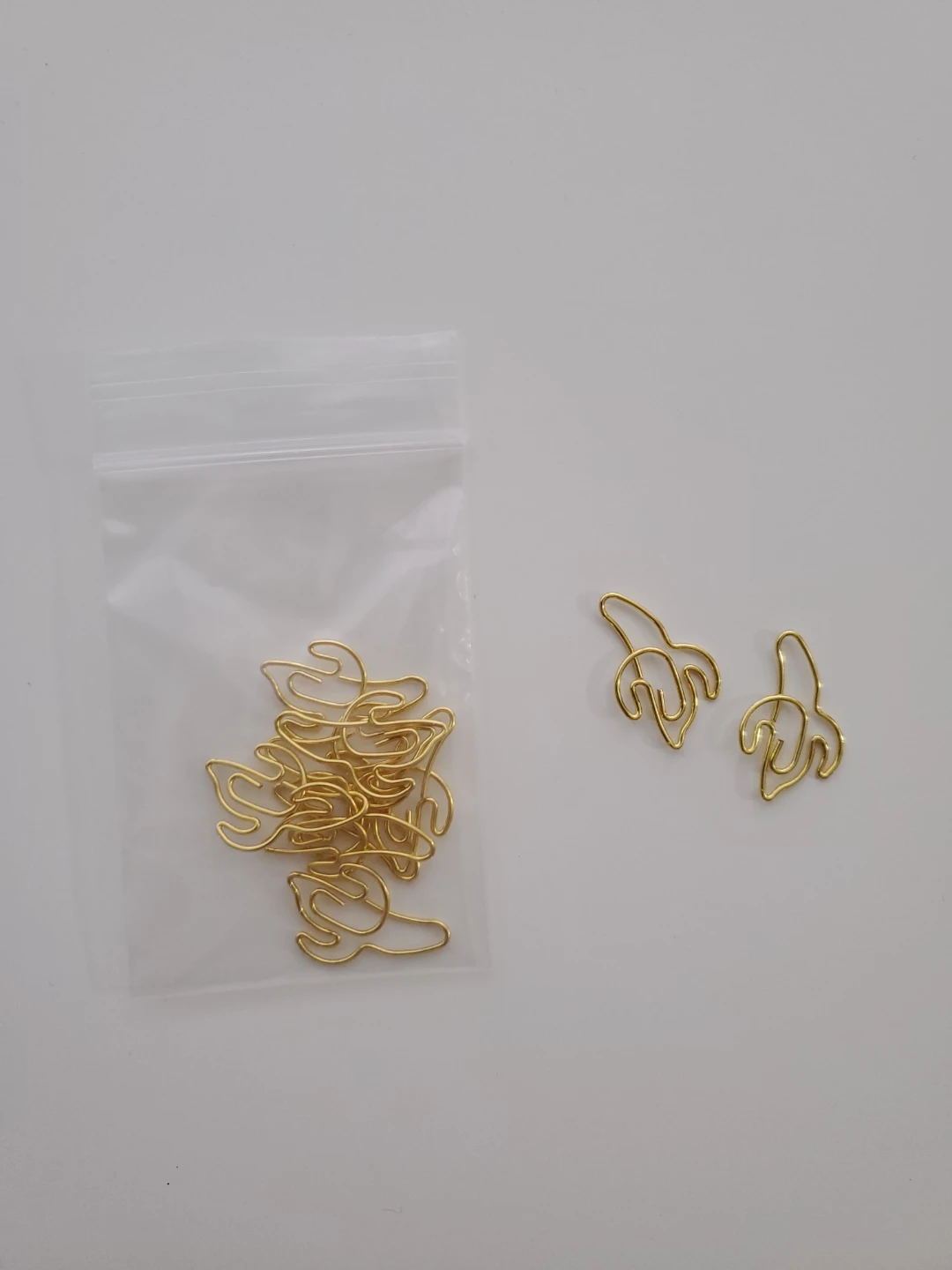 Gold Banana Shaped Paper Clips