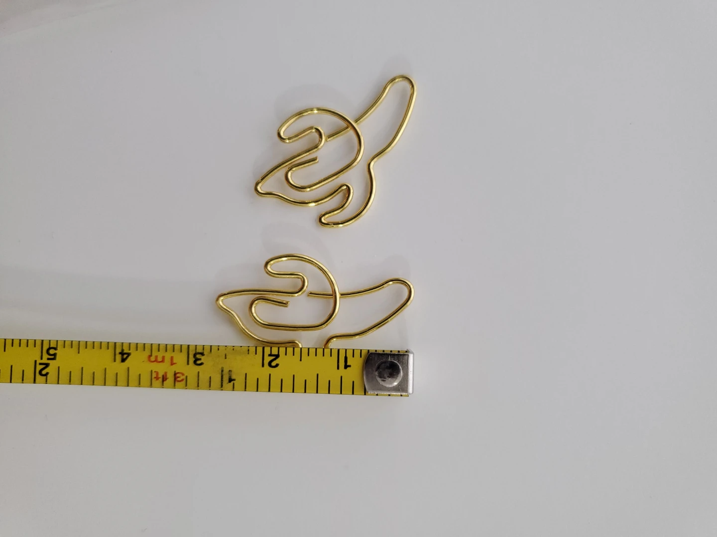 Gold Banana Shaped Paper Clips - photo 2