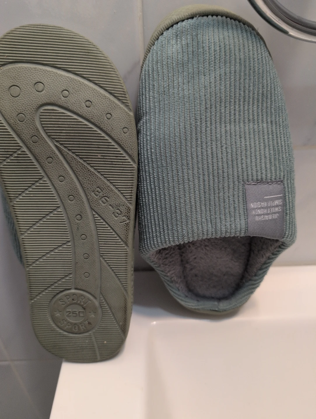 Blue Corduroy Slippers - photo 2