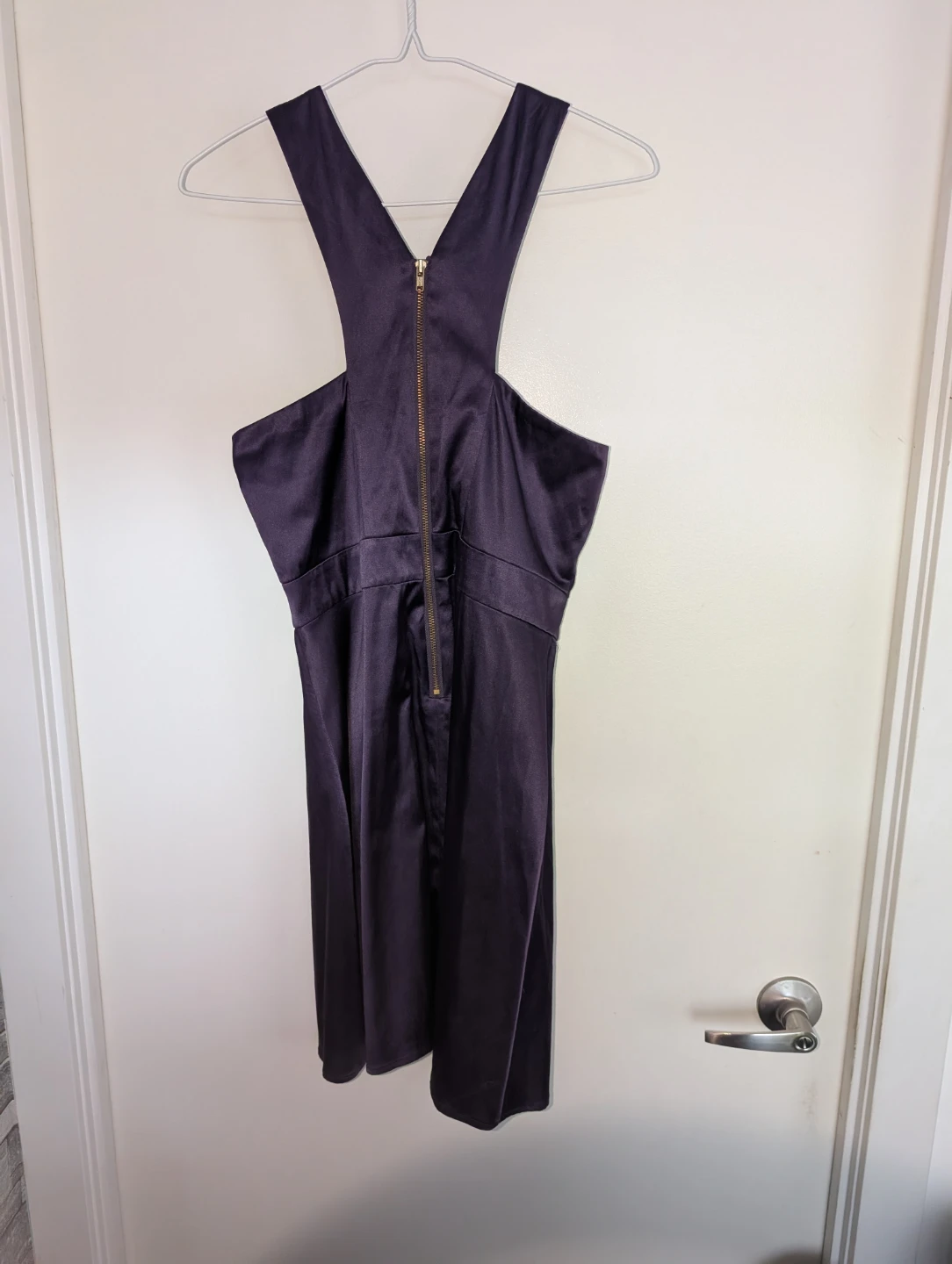 Smart Set - Purple Satin Dress with Zipper Back - size 8 - photo 2