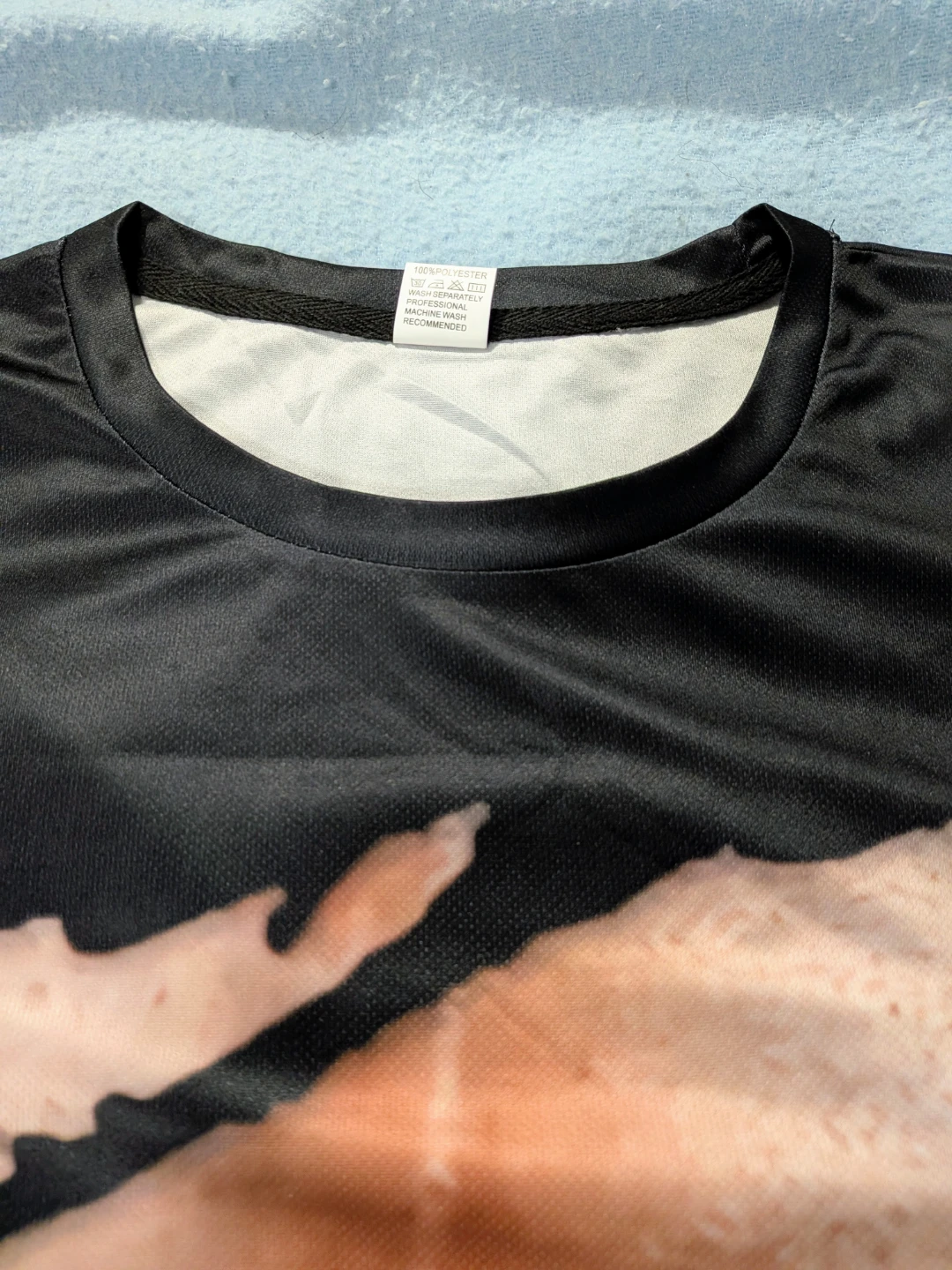 Black T-  Shirt For Men / Teens With Torn  Muscularr 3D Design. - photo 2