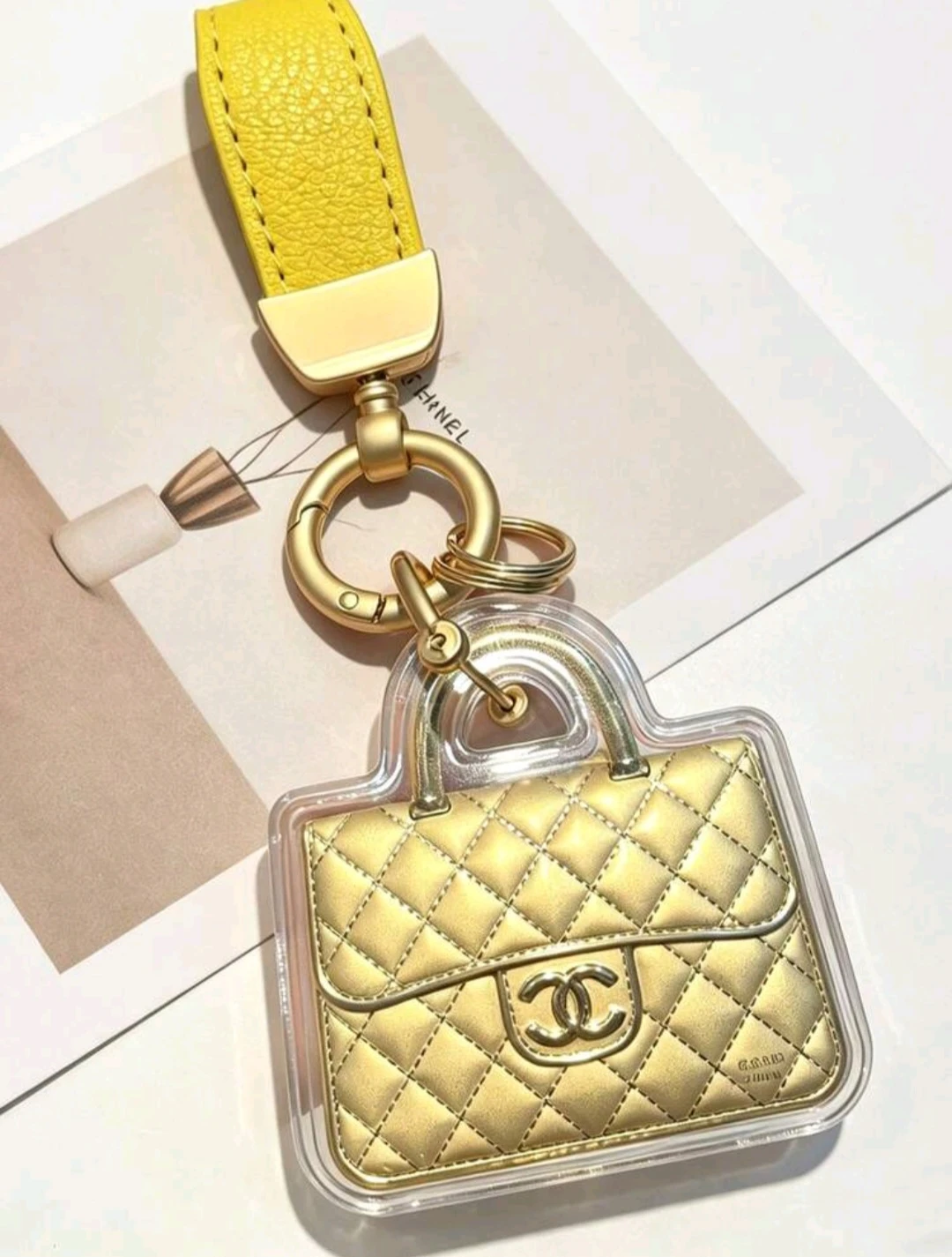 Chanel Inspired Bag Charm Keychain