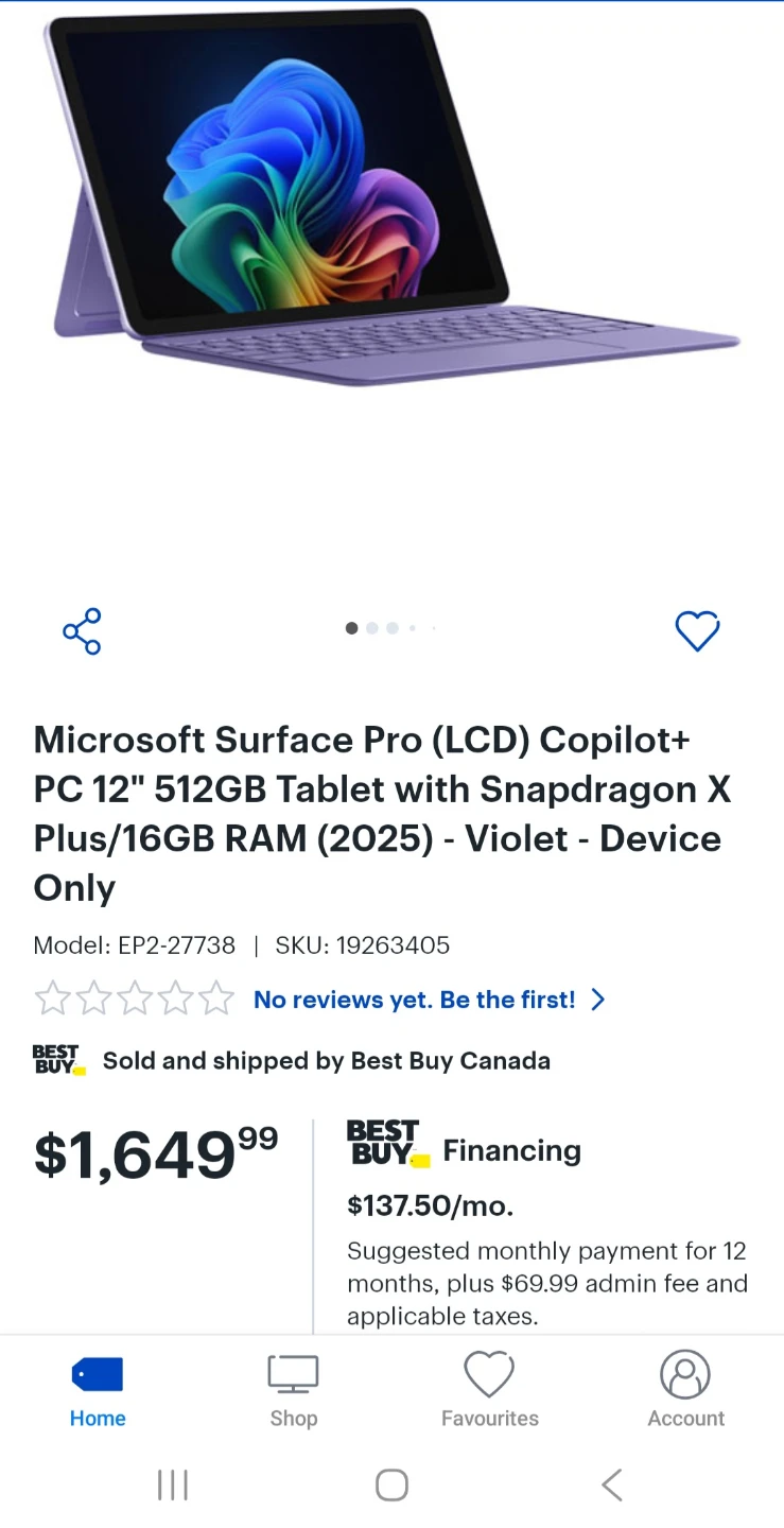 Microsoft Surface Pro 12" 512GB Tablet - Violet - photo 3