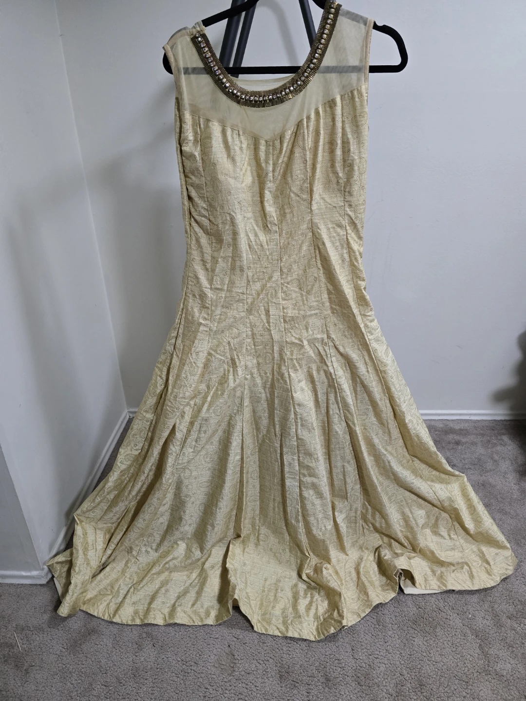 Formal Beaded Neckline Gown
