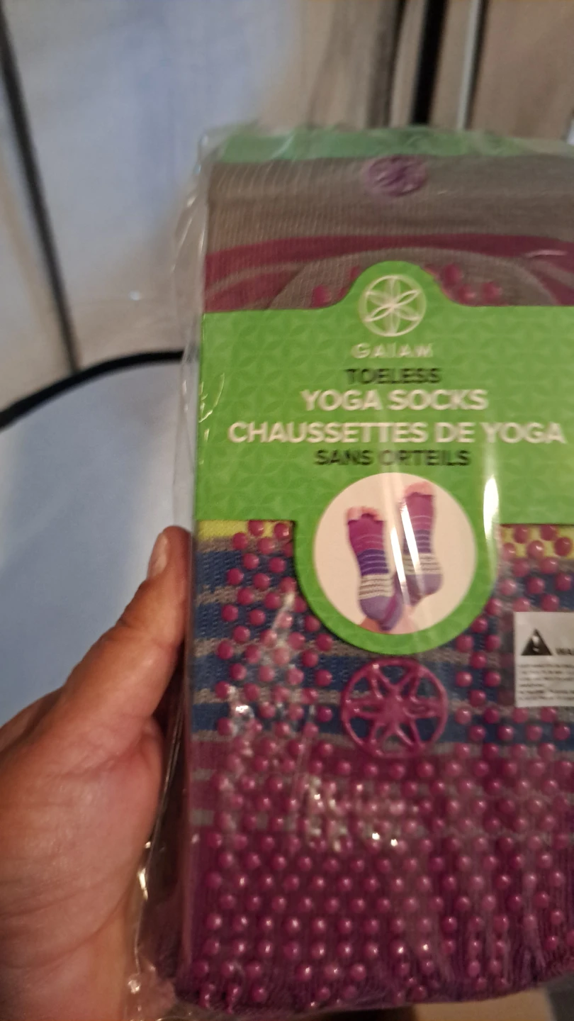 Gaiam Toeless Yoga Socks - Small/Medium