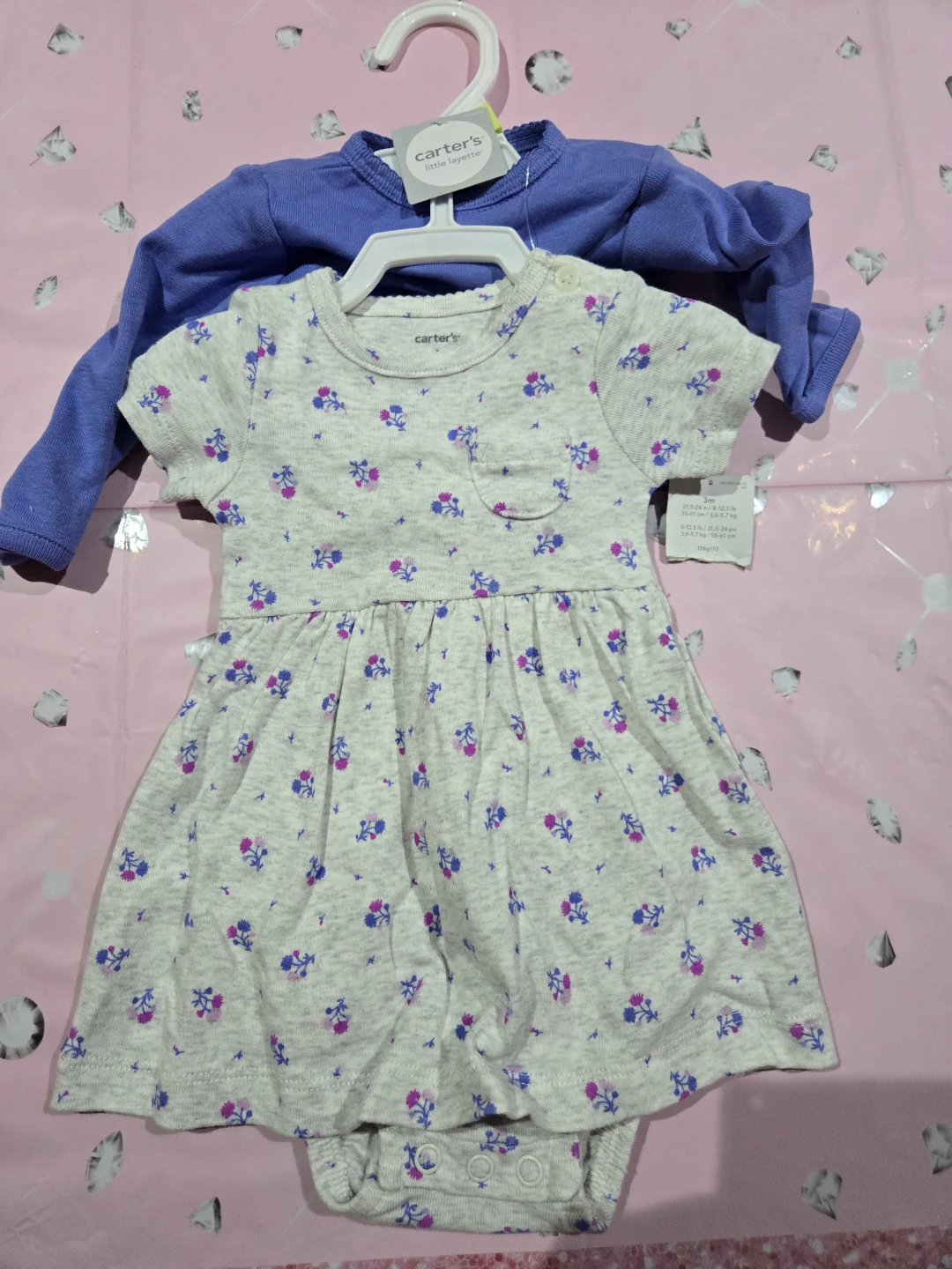 Carter's Baby Girls Dress and Long Sleeve Top Set