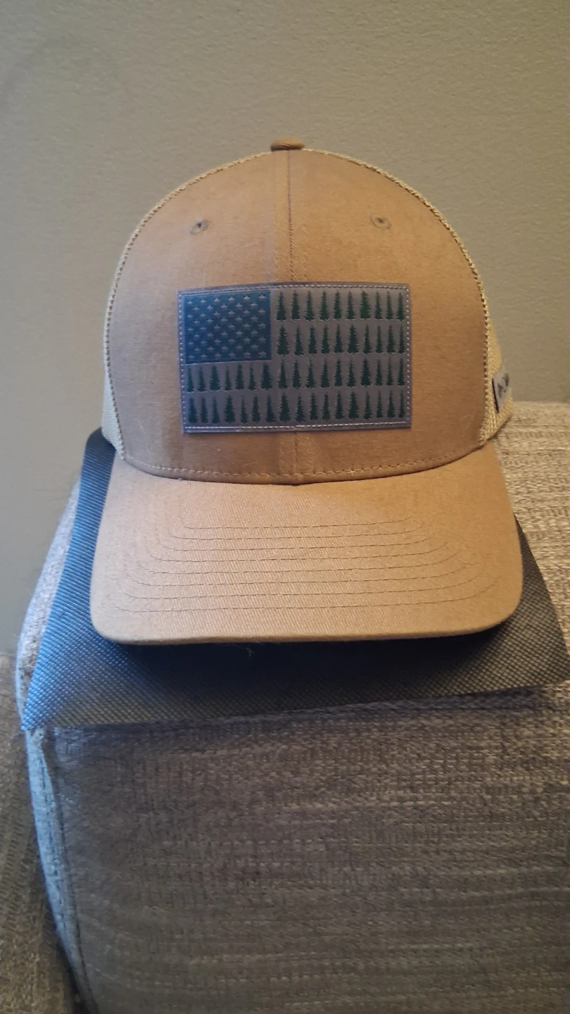 Columbia Trucker Hat with American Flag Tree Patch Size S/M - photo 3