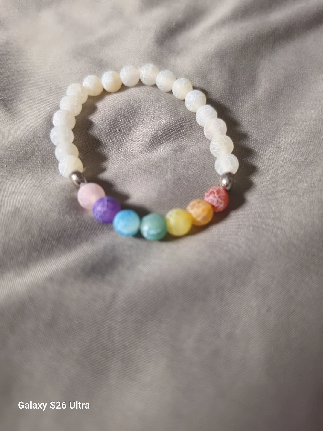 Beaded Bracelet with Rainbow Colors