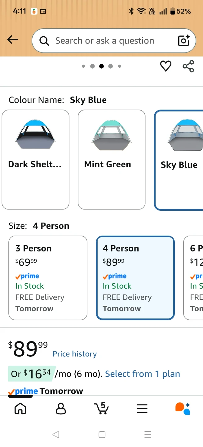 VENUSTAS 4 Person Beach Tent - photo 5