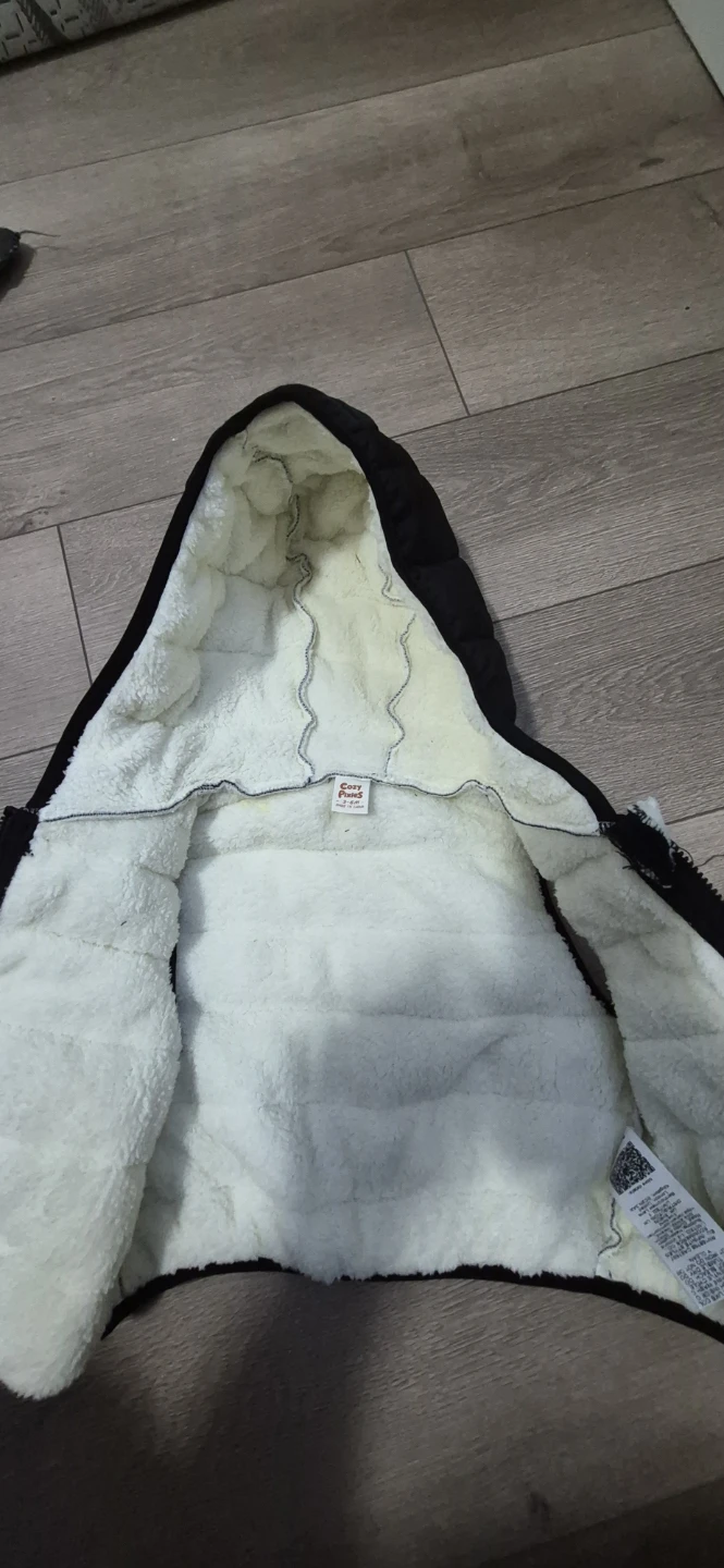 Cozy Pixies Black Hooded Vest with Bear Patch - Size 3T - photo 4