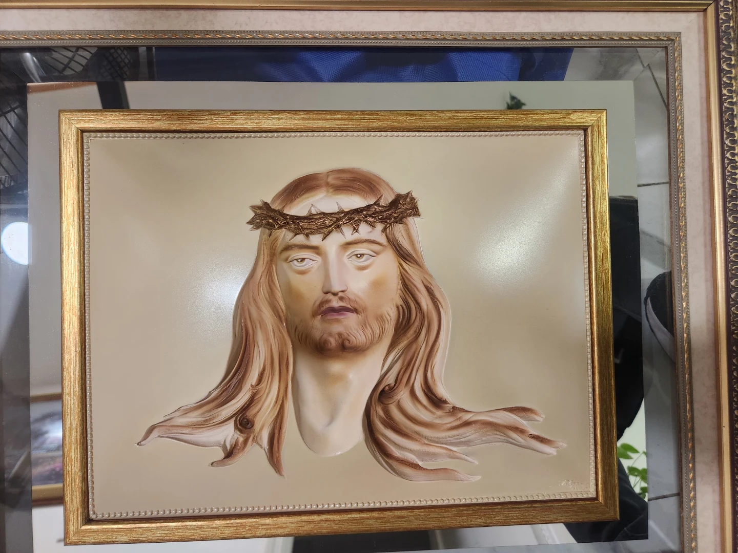 Framed Jesus Christ Religious Art Portrait - photo 2
