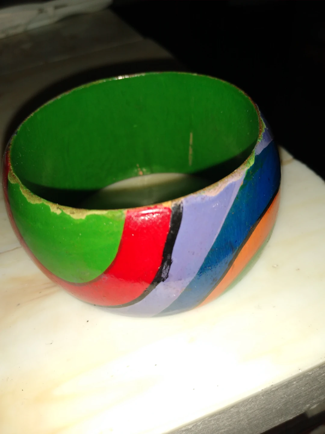 Vintage Laurel Birch hand-painted bangle