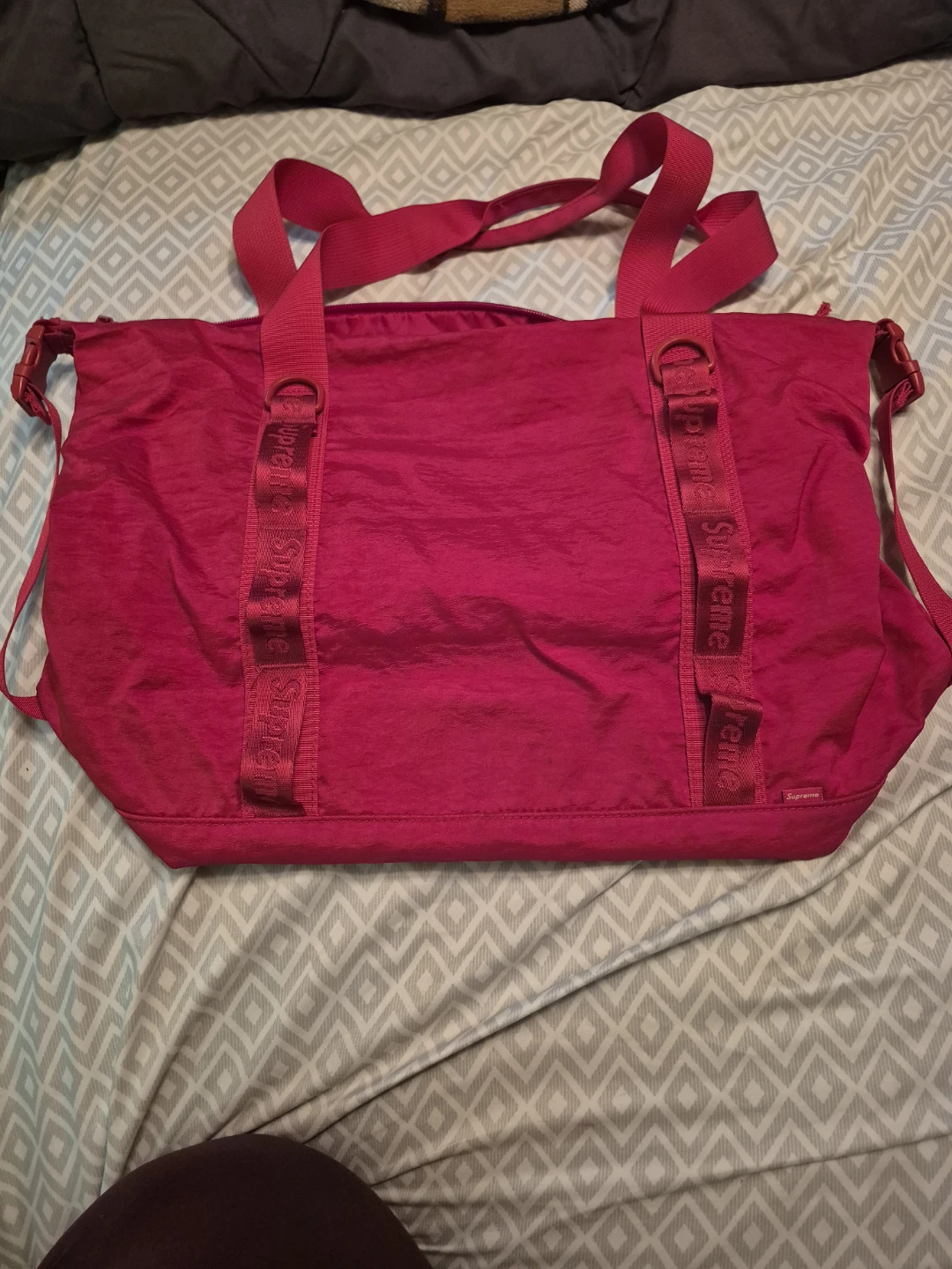 Authentic Supreme Red Duffle Bag ⚽ - photo 4