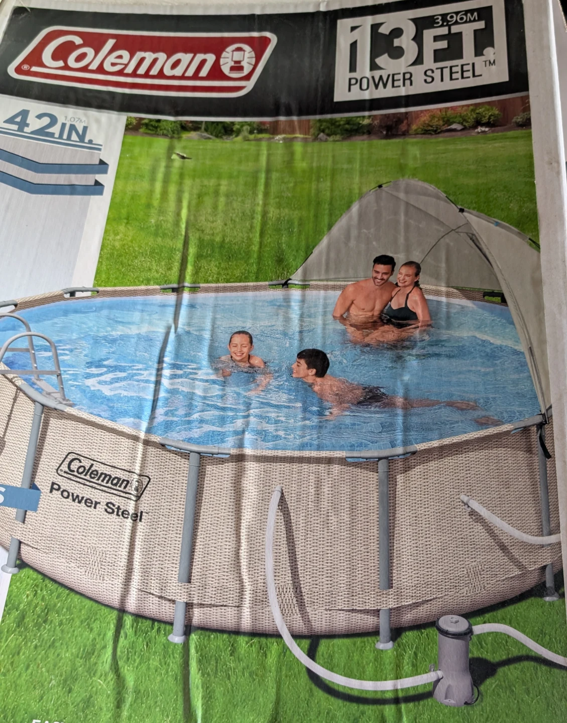 Coleman 13 ft x 42 in Power Steel Frame Pool Set