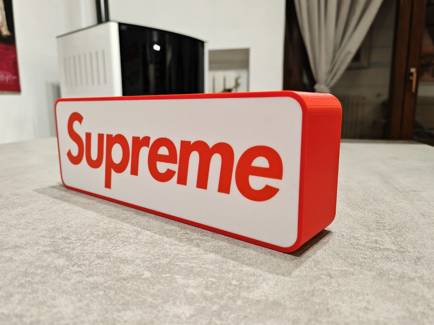 Supreme Red and White lightbox