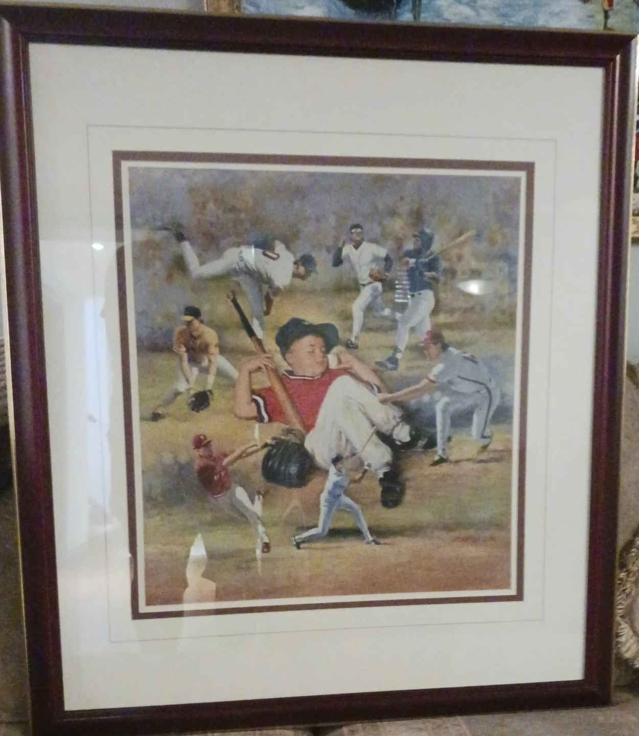 Framed Baseball Art Print by Micarelli '92