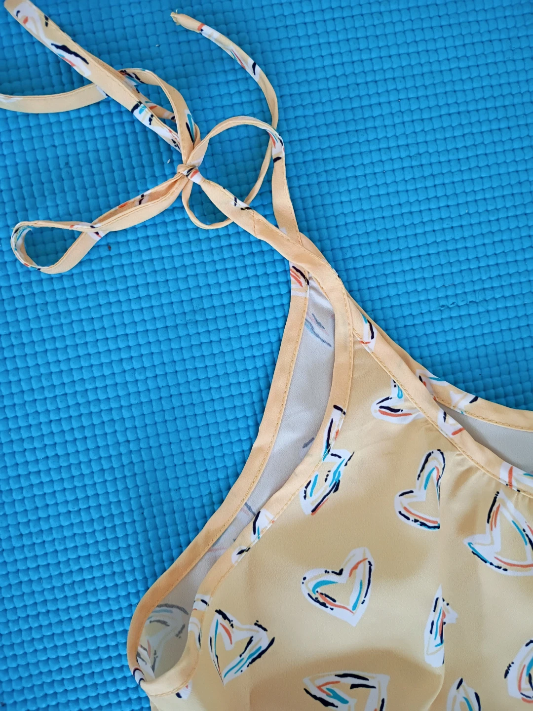 Rock n Romance Yellow Heart Print Sun Dress - photo 4