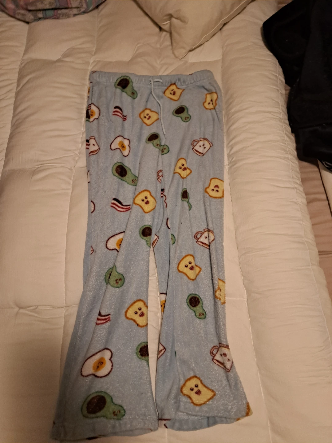 Fleece Pajama Pants - Breakfast Print