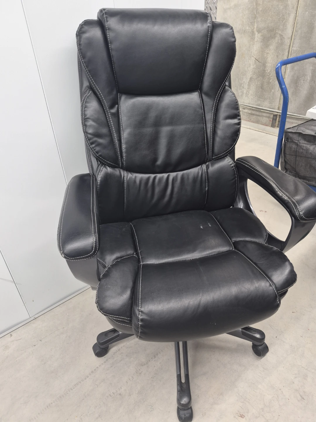 Black Faux Leather Executive Office Chair