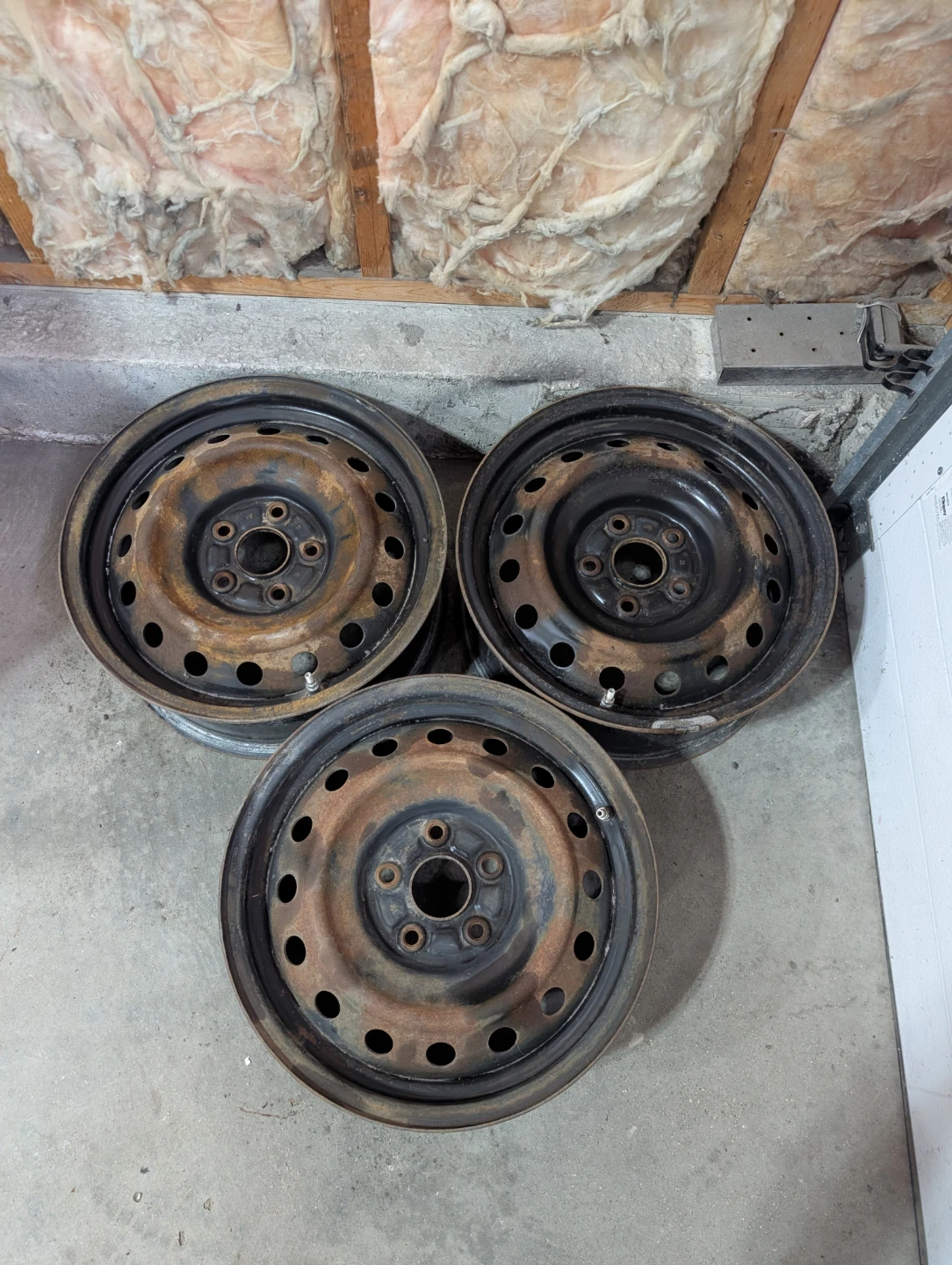 (3)-16 Inch Steel Rims 5x114.3 Off Toyota Camry