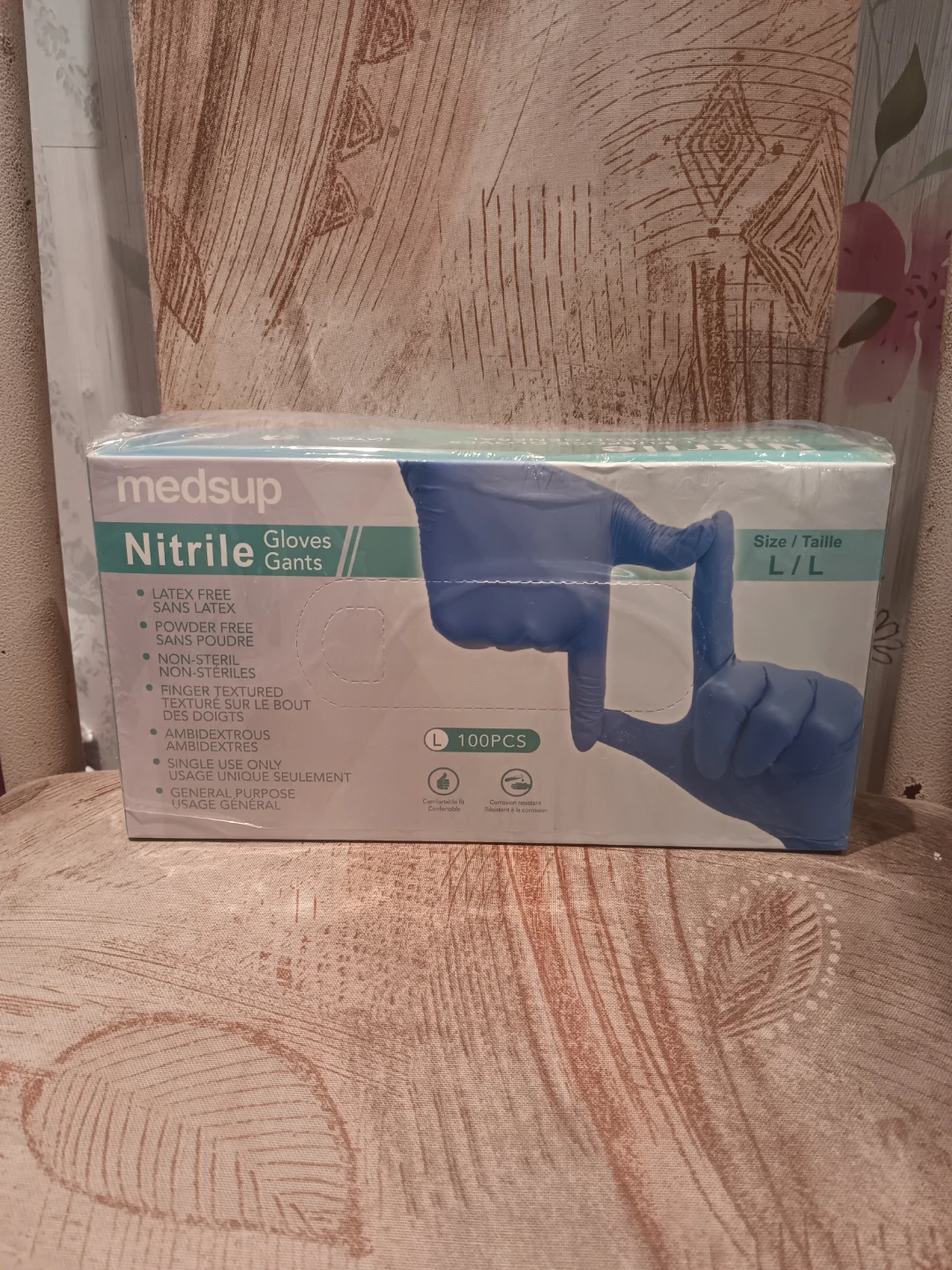 Medsup Nitrile Gloves L/L - 100 Count