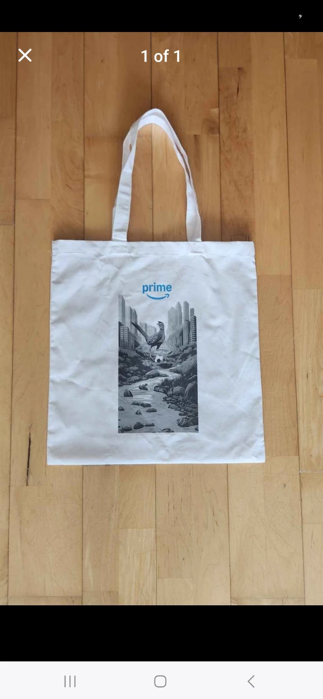 Amazon Prime White Soccer Tote Bag