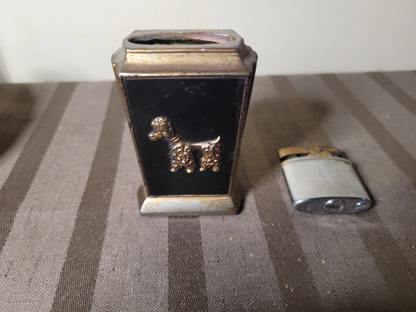 Vintage Poodle Accent Table Petrol Lighter - photo 3