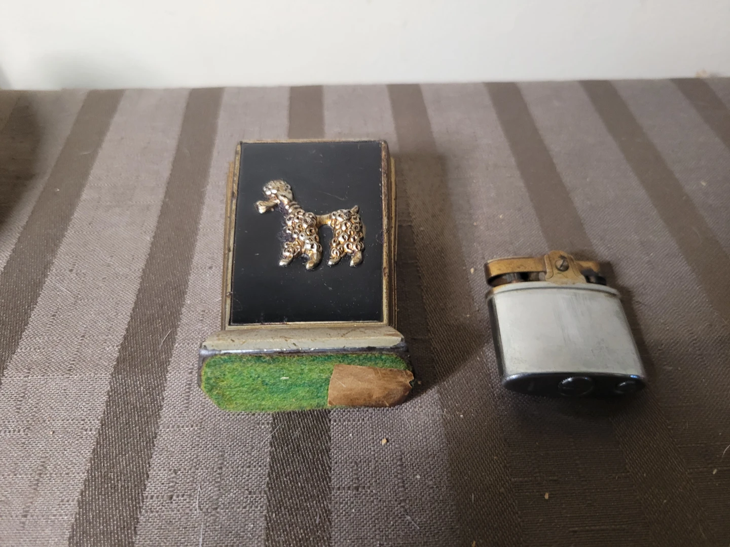 Vintage Poodle Accent Table Petrol Lighter - photo 4
