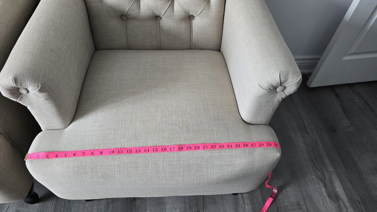 Oversized Tufted Accent Chairs – Beige - photo 5