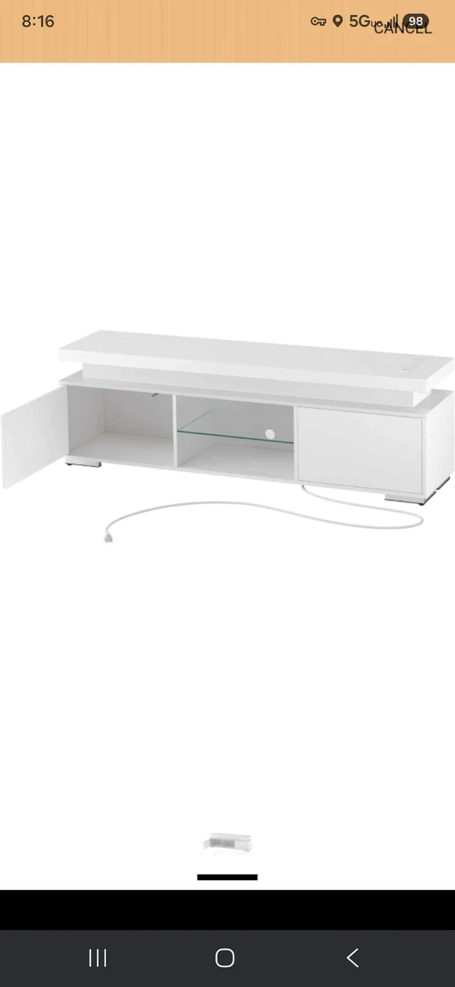 YITAHOME White TV Stands for Living Room
