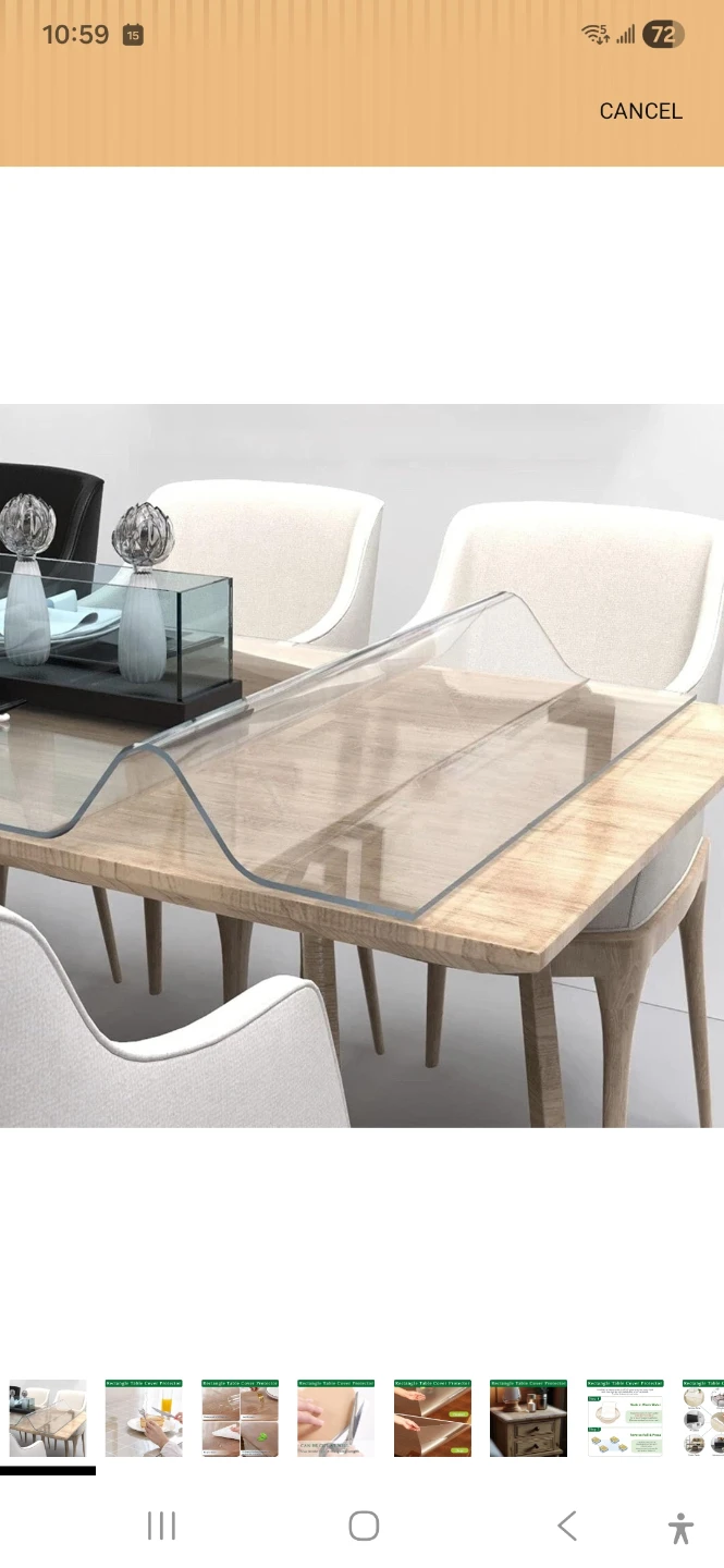 2mm Thick Clear Desk Protector Table Cover 12x35 Inch Width - photo 4