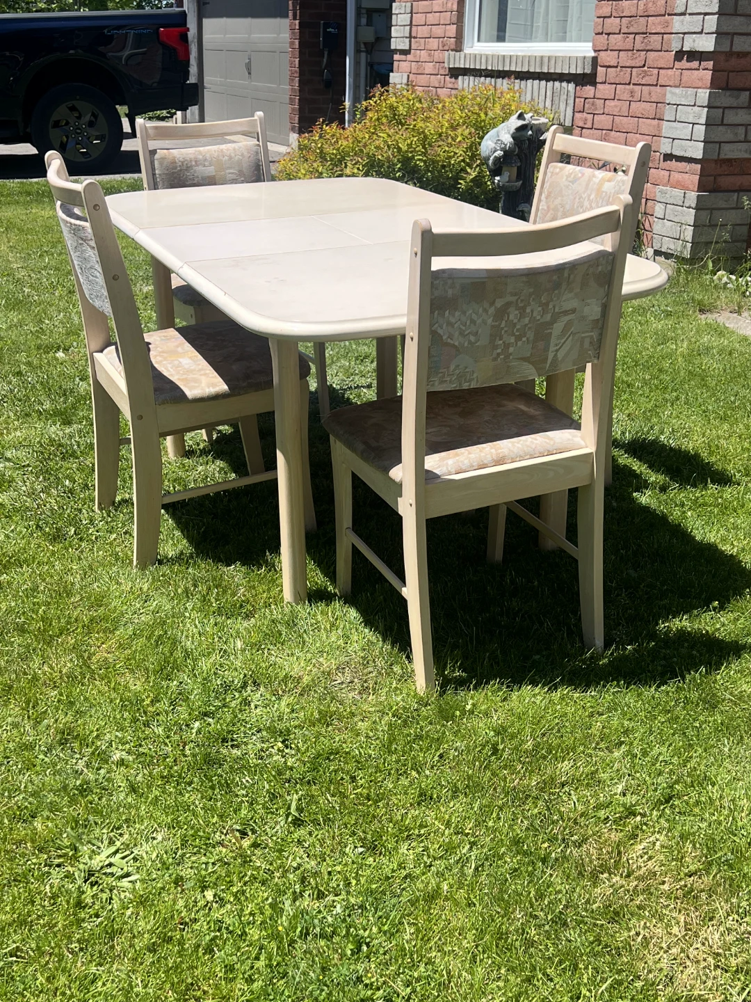 Extendable Dining Table with 4 Chairs - photo 2