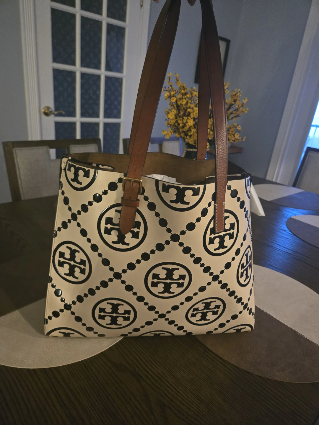 Tory Burch T Monogram Contrast Embossed Tote - photo 2