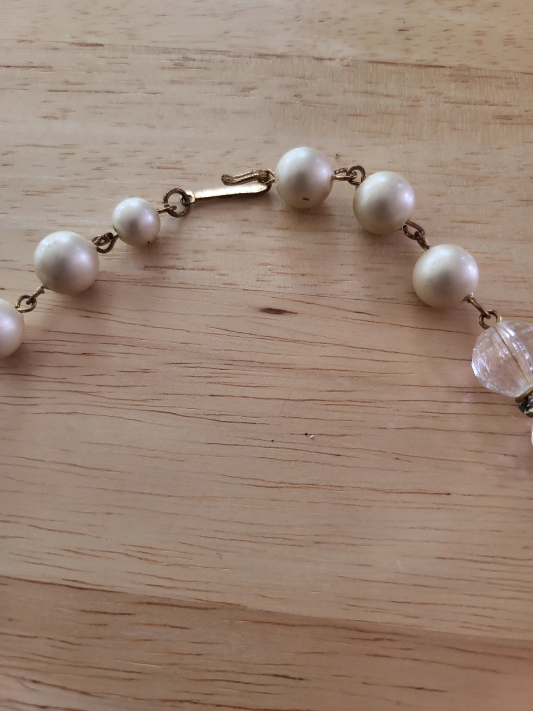 Layered Vintage Faux Pearl and Crystal Necklace - photo 4